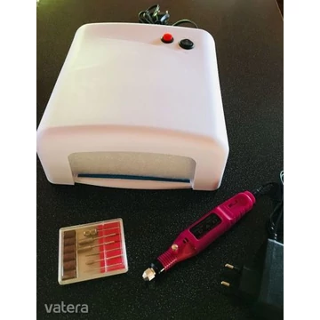 Műköröm szárító UV lámpa 36w időzítős és Műköröm csiszológép manikűr pedikűr gép csomag