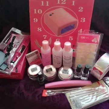 UV gél műköröm építő kezdőcsomag csiszoló gép UV lámpa zselé