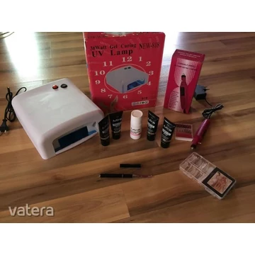 Polygel Műköröm Építő Teljes szett Gépekkel, csiszológép uv lámpa