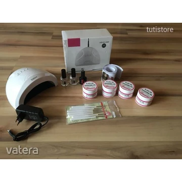 Műköröm Építő Teljes Kezdőcsomag 48W UV/LED Lámpa Zselék 15ml Folyadékok