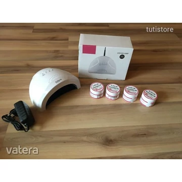 Műköröm Építő Kezdőcsomag Sun One 48W UV/LED Lámpa és 4 Tégely Építő Zselé 15ml