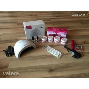 Műköröm Építő Kezdőcsomag UV/LED 48W lámpa UV zselé 15ml és Előkészítő folyadékok
