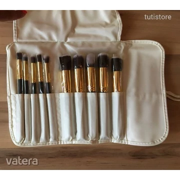 Sminkecset Ecset Készlet Praktikus Tartóban 10db
