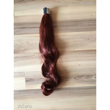 15A VÖRÖS HOSSZÚ hullámos rápattintós gyűrűs copf lófarok póthaj