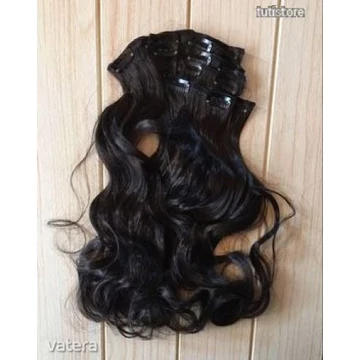 SÖTÉT BARNA 2B-ÉS Hullámos 16 csatos Póthaj