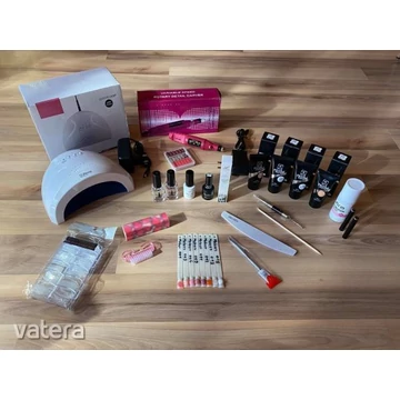 Polygel Műköröm Építő Teljes Csomag UV/LED 48W Lámpával és Csiszológéppel 21 darabos