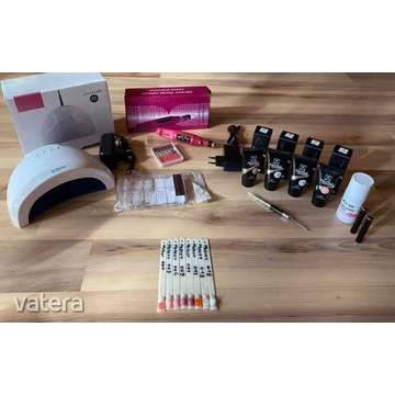 Polygel Műköröm Építő Csomag UV/LED 48W Lámpával és Csiszológéppel