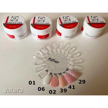 Meteor műköröm alapanyag építő zselé 4 darabos Szett 4x15gr Zselékkel