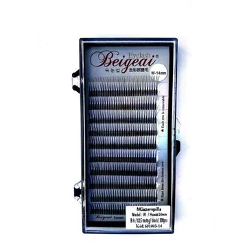 FEKETE Szálas műszempilla, (W), 0.15mm/B-ív/10soros műszempilla építéshez