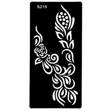 Csillámtetováláshoz Henna tetováló sablon 10cmX18cm,S215