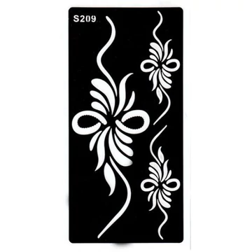 Csillámtetováláshoz Henna tetováló sablon 10cmX18cm, S209