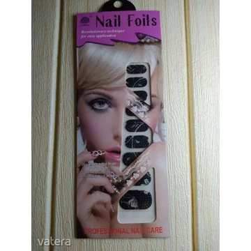 CK-014-ES FEKETE-EZÜST mintás Műköröm matrica