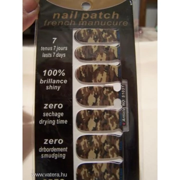 MILITARY terep mintás Műköröm matrica fólia