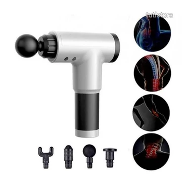 MASSZÁZS pisztoly izom masszírozó regeneráló gép 4 cserélhető fejjel