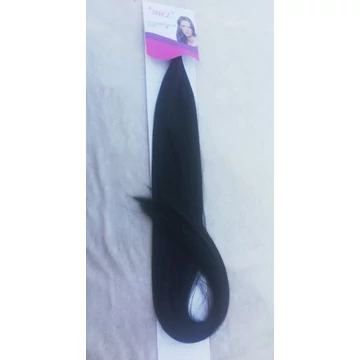 1 FEKETE Inez póthaj 180cm hajhosszabbításhoz és holland fonáshoz