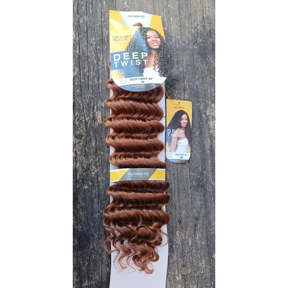 RÉZVÖRÖS 30-AS Twist haj mélyhullámos Brazil haj kanekalon póthaj hajhosszabbításhoz 100gr