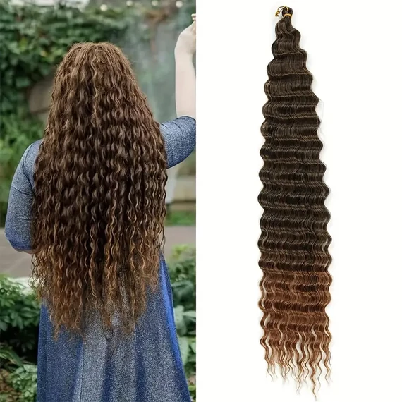 XN-7-es Twist haj vízhullámos Brazil haj póthaj hajhosszabbításhoz 180cm, 1/30, FEKETE-VÖRÖSES SZŐKE