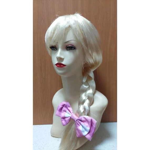 BARBIE copfos paróka ,csatos kockás masni hajdísszel