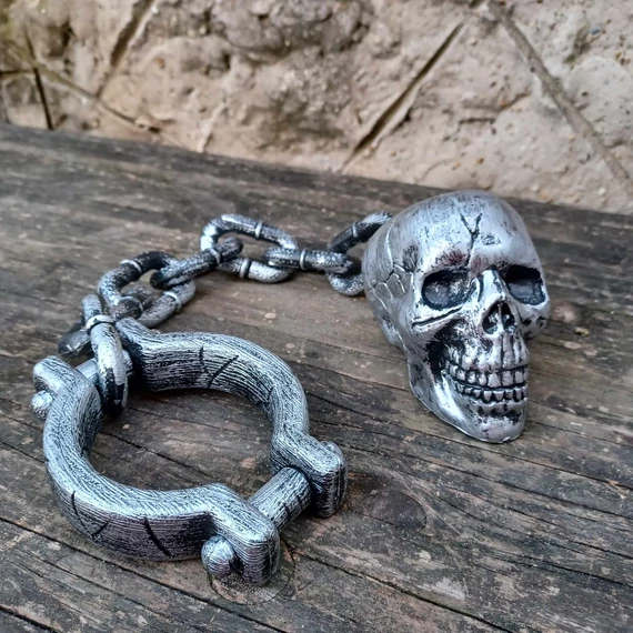 Halloween koponyás lánc bilincs jelmez kiegészítő
