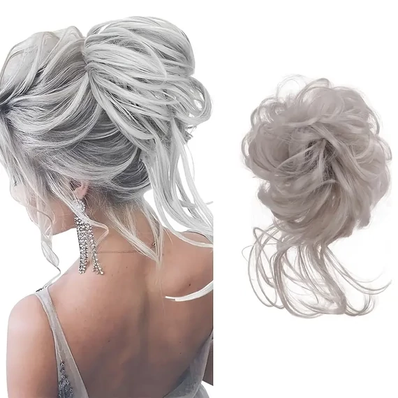 LIGHT SILVER Alkalmi hajas hajgumi THH-GRAY