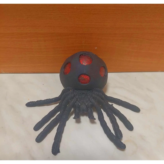 Halloween dekoráció nagyon puha gumi pók labda, FEKETE