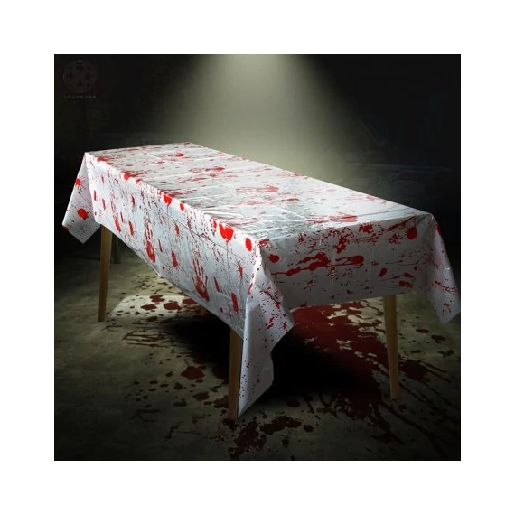 Halloween fólia asztalterítő 137x183cm VÉRES-KEZES