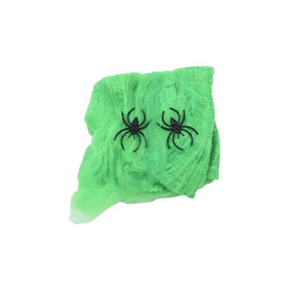  Halloween Pókháló pókokkal farsangi jelmez és dekoráció ZÖLD