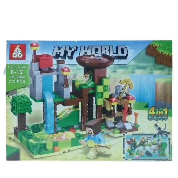 My World Minecraft építő játék, kompatibilis hasonló "más" építőjátékkal, 210 db-os My World Minecraft építő játék, kompatibilis hasonló "más" építőjátékkal, 210 db-os