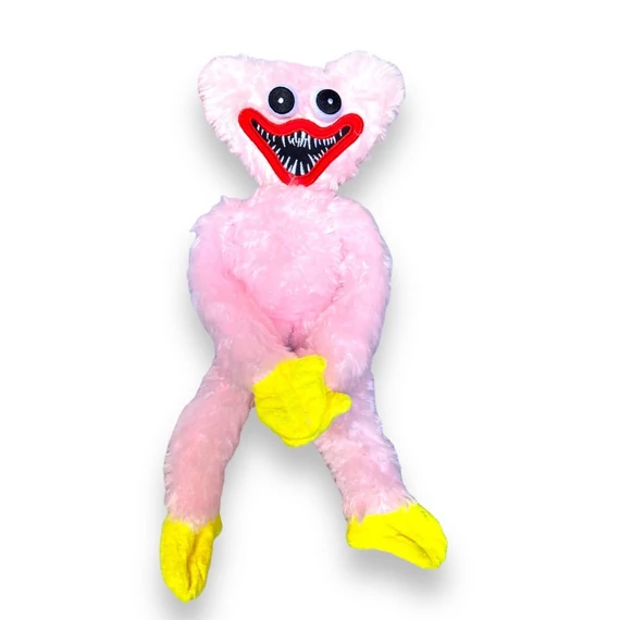 Huggy Wuggy, Kissy Missy, Poppy Playtime plüss figura 40cm RÓZSASZÍN