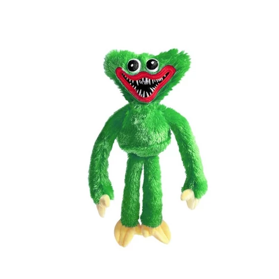 Huggy Wuggy Poppy Playtime plüss figura 40cm ZÖLD