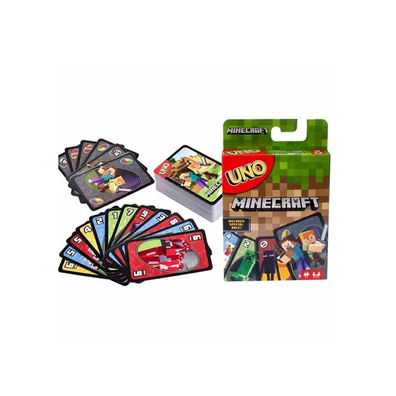 UNO Minecraft családi kártyajáték gyereknek, felnőtteknek