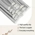 Kép 4/5 - FEKETE-SILVER melíros Egyenes ,60cm hosszú,16 csatos Póthaj