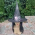 Kép 2/4 - Halloween ezüst-rózsaszín pók mintás fekete boszorkány kalap