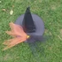 Kép 5/6 - Halloween fekete-narancssárga tüllös-pókos boszorkány kalap arany pókkal