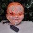 Kép 1/9 - Chucky baba, ledes, világító horror maszk álarc Halloweenre