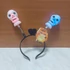Kép 2/8 - Halloween rugós világító 3D koponyás fejpánt FEHÉR