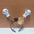 Kép 5/8 - Halloween rugós világító 3D koponyás fejpánt FEHÉR