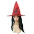 Kép 5/5 - PIROS, fekete pók és pókháló mintás boszorkány kalap Halloween