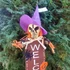 Kép 5/6 - Halloween koponyás ajtódísz 65x17cm, LILA