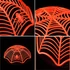 Kép 3/4 - Halloween pókháló mintás, pókos cukorka kínáló kosár, NARANCSSÁRGA