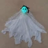 Kép 4/5 - Világító fejű Halott Menyasszony Halloween, farsangi dekoráció, fehér