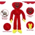 Kép 4/4 - Huggy Wuggy Poppy Playtime plüss figura 40cm PIROS