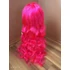 Kép 4/4 - NEON PINK Extra Hosszú Hullámos Buli Paróka 80 cm