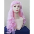 Kép 4/6 - RÓZSASZÍN Anime Cosplay Extra Hosszú Hullámos Frufrus Paróka T313 -2713