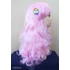 Kép 5/6 - RÓZSASZÍN Anime Cosplay Extra Hosszú Hullámos Frufrus Paróka T313 -2713