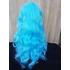 Kép 8/12 - TÜRKIZKÉK Anime Cosplay Extra hosszú hullámos frufrus paróka T313 -T4516