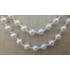 Kép 2/7 - FEHÉR TEKLA gyöngy nyaklánc gyöngysor ezüstszürke színű ezüst köztes gyöngyökkel 150 cm