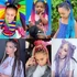 Kép 2/2 - FEKETE-RÓZSASZÍN-LILA-INDIGÓKÉK Afro twist hajfonat hajgumi 