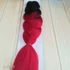 Kép 5/5 - B2-ES, FEKETE-PIROS Kanekalon Ombrés póthaj Afro és Holland Fonáshoz 120cm és 100g