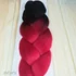 Kép 2/5 - B2-ES, FEKETE-PIROS Kanekalon Ombrés póthaj Afro és Holland Fonáshoz 120cm és 100g